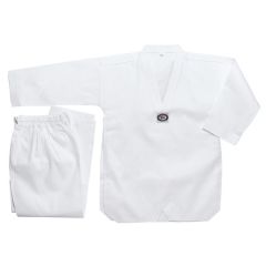 Ribbed White  V- Neck